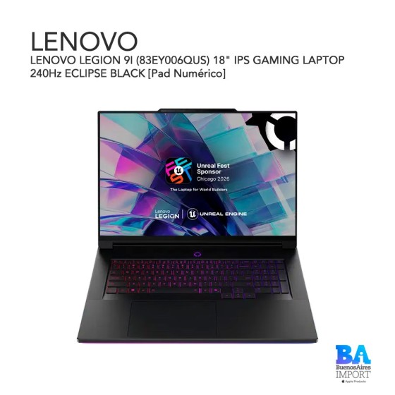 LENOVO LEGION 9I (83EY006QUS) 18" IPS GAMING LAPTOP 240Hz ECLIPSE BLACK [Pad...