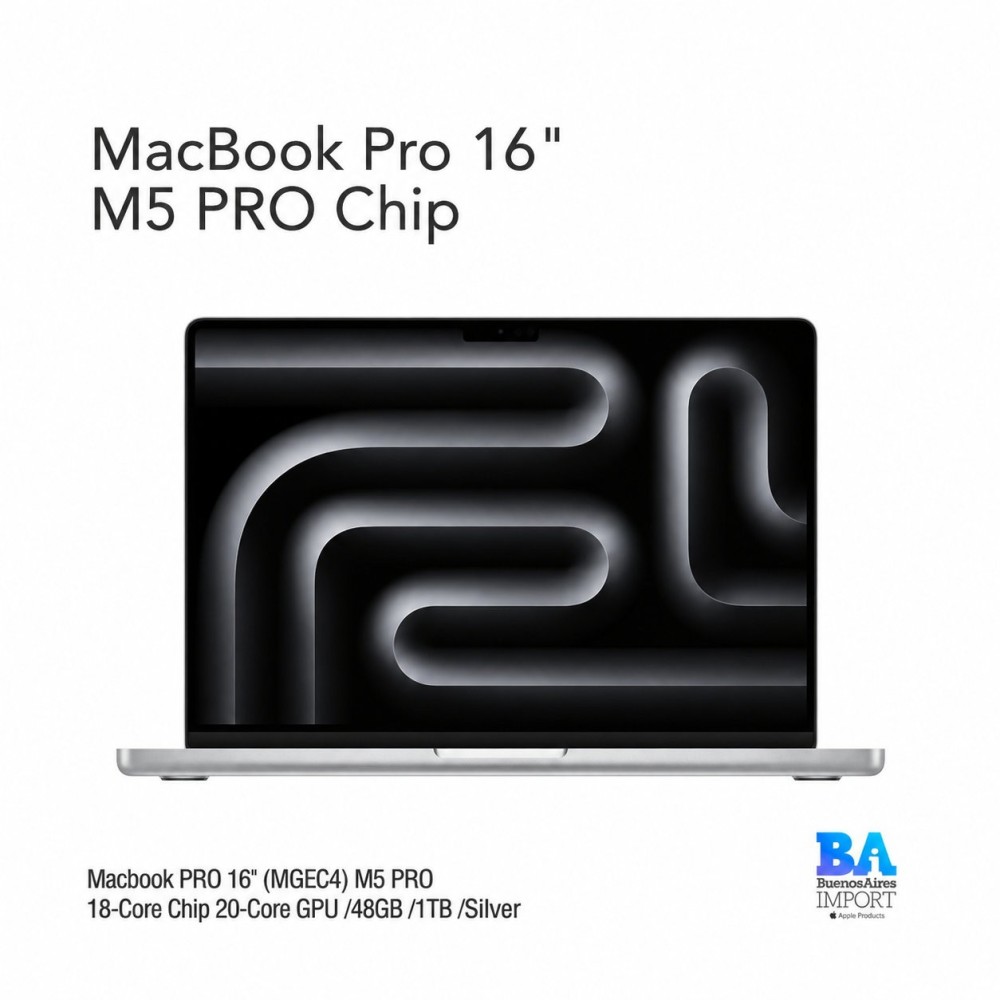 Macbook PRO 16" (MGEC4) M5 PRO 18-Core Chip 20-Core GPU /48GB /1TB /Space Black