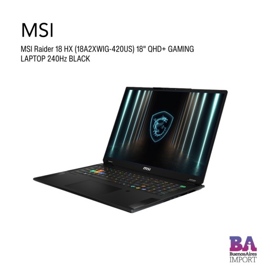 MSI Raider 18 HX (18A2XWIG-420US) 18" QHD+ GAMING LAPTOP 240Hz BLACK