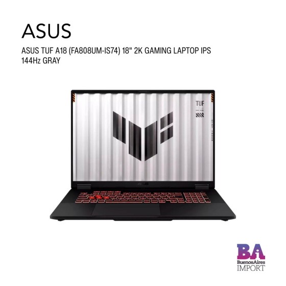 ASUS TUF A18 (FA808UM-IS74) 18" 2K GAMING LAPTOP IPS 144Hz GRAY