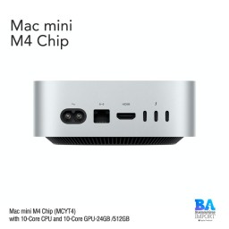 Mac mini M4 Chip (MCYT4) with 10-Core CPU and 10-Core GPU -24GB /512GB