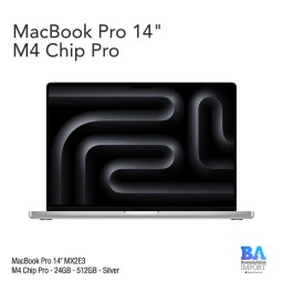 MacBook Pro 14" MX2E3 M4 Chip Pro - 12-Core - 24GB - 512GB - Silver