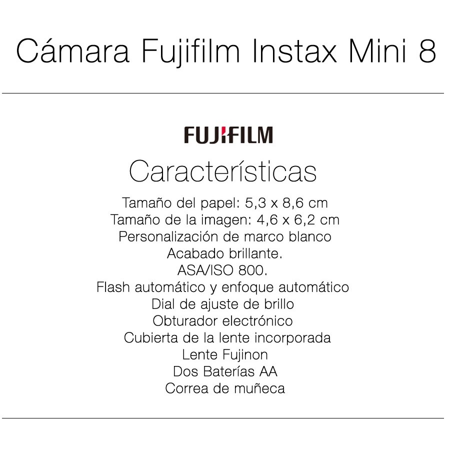 Cámara fujifilm Instax® Mini 8