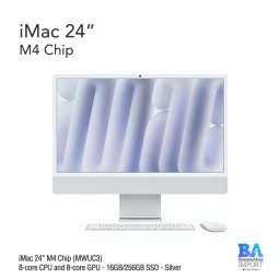 iMac 24" M4 Chip (MWUC3) with 8-core CPU and 8-core GPU - 16GB/256GB SSD - Silver