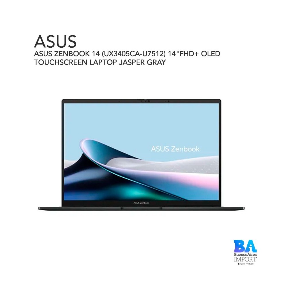 ASUS ZENBOOK 14 (UX3405CA-U7512) 14"FHD+ OLED TOUCHSCREEN LAPTOP JASPER GRAY