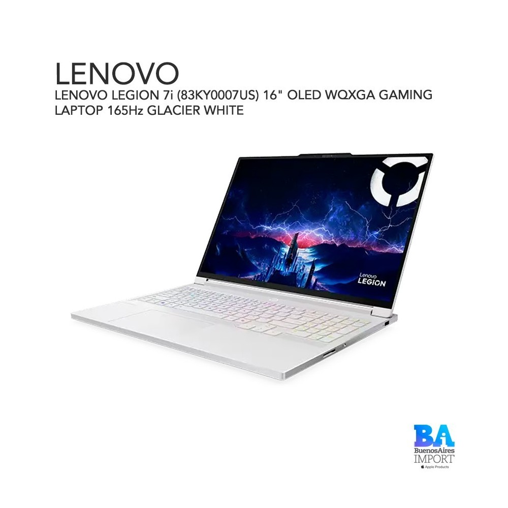 LENOVO LEGION 7i (83KY0007US) 16" OLED WQXGA GAMING LAPTOP 165Hz GLACIER WHITE