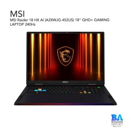 MSI Raider 18 HX AI (A2XWJG-452US) 18" QHD+ GAMING LAPTOP 240Hz