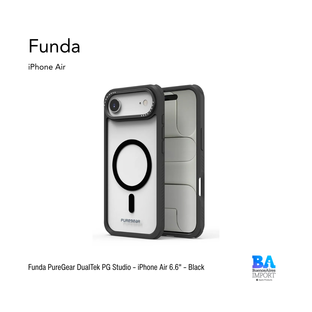 Funda PureGear DualTek PG Studio – iPhone Air 6.6" – Black