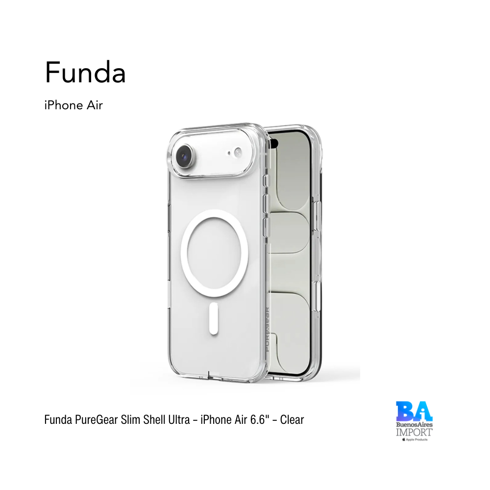 Funda PureGear Slim Shell Ultra – iPhone Air 6.6" – Clear