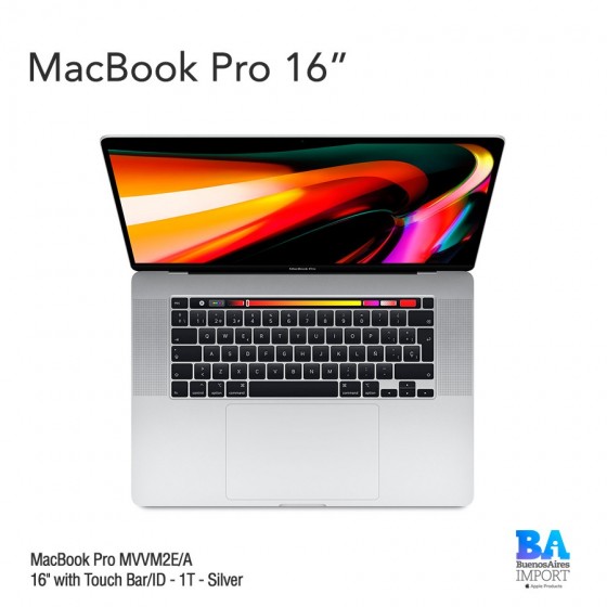 MacBook Pro [MVVM2E/A] Touch ID/Bar 16" 1T Silver
