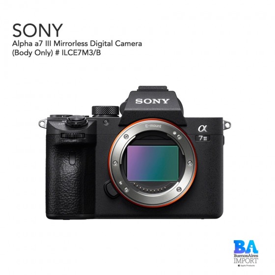 Sony Alpha a7 III Mirrorless Digital Camera (Body Only)