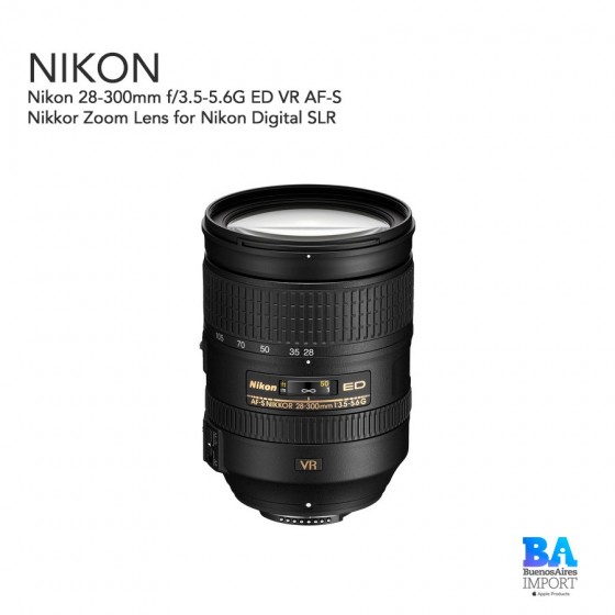 Nikon 28-300mm f/3.5-5.6G ED VR AF-S Nikkor Zoom Lens for Nikon Digital SLR