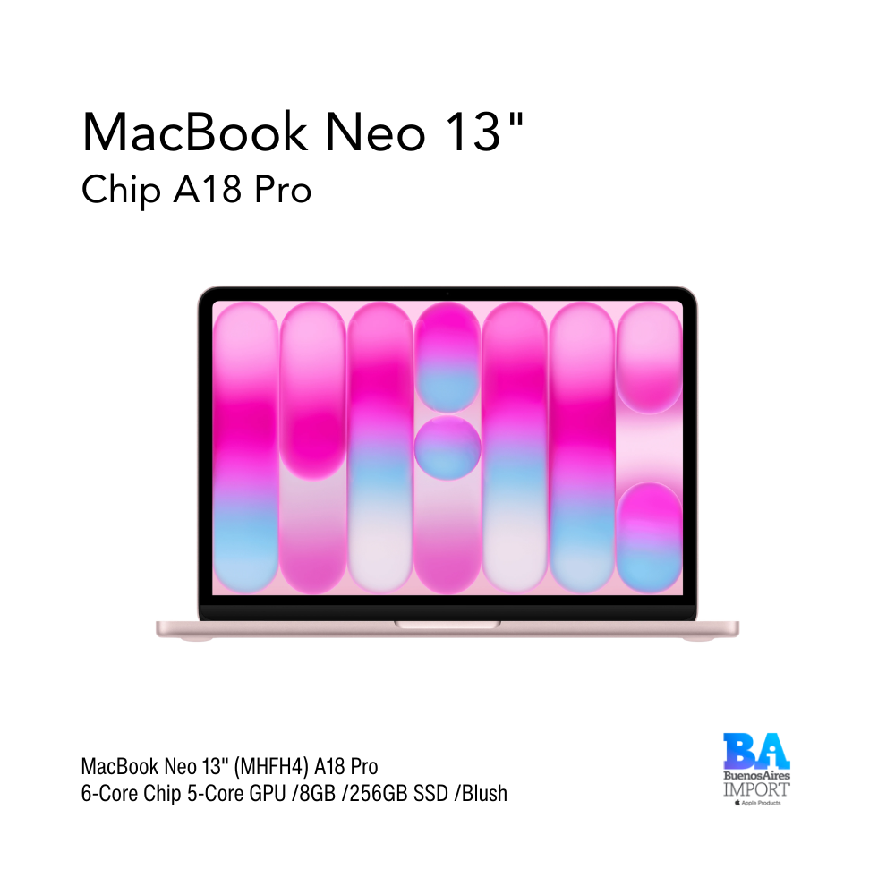 MacBook Neo 13" (MHFH4) A18 Pro 6-Core Chip 5-Core GPU /8GB /256GB SSD /Blush