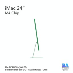 iMac 24" M4 Chip (MWUE3) with 8-core CPU and 8-core GPU - 16GB/256GB SSD - Green