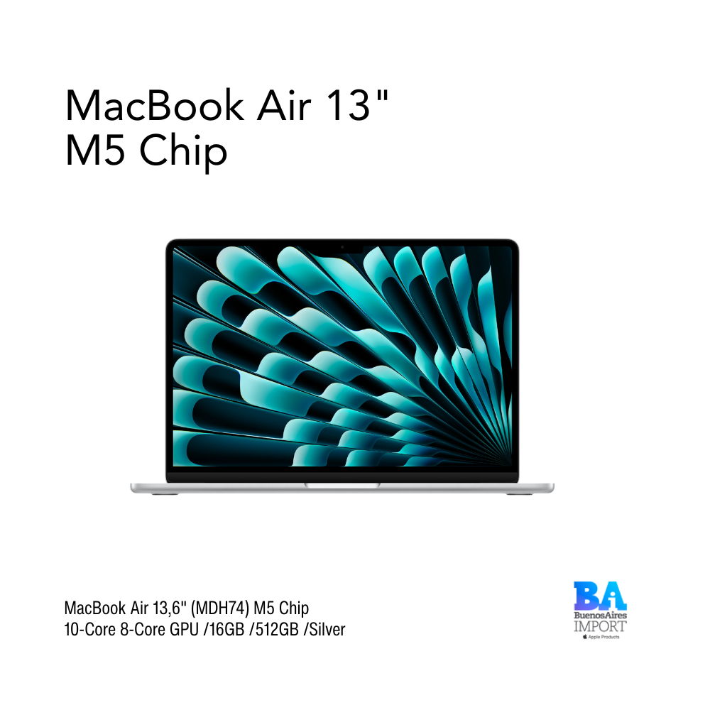 MacBook Air 13,6" (MDH74) M5 Chip 10-Core 8-Core GPU /16GB /512GB /Silver