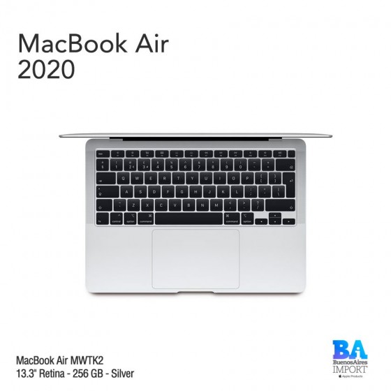 MacBook Air 13.3" Retina [MWTK2] i3 1.1 GHz 256 GB - Silver - 2020