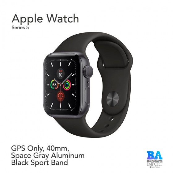 Watch Sport 40mm [SERIES 5] Space Gray Aluminum  Case with Sport Band
