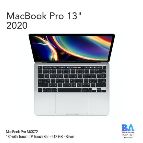 MacBook Pro 13" [MXK72] i5 1.4 GHz Touch ID/Bar 512 GB - Silver