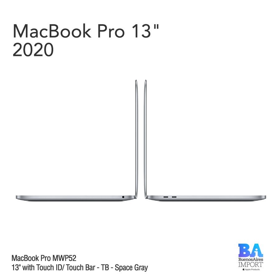 MacBook Pro 13" [MWP52] i5 2.0 GHz Touch ID/Bar 1 TB GB - Space Gray