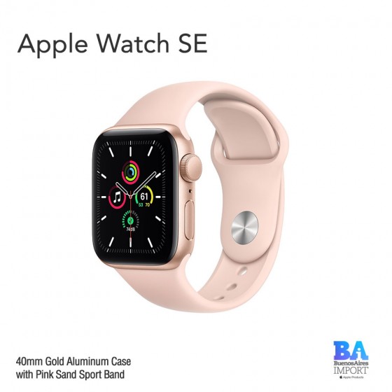 Apple Watch 40mm [SE] Gold Aluminum Case with Pink Sand Sport Band