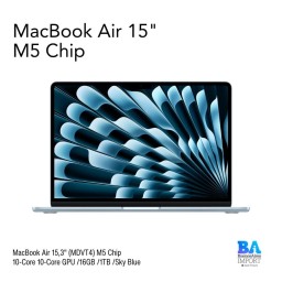 MacBook Air 15,3" (MDVT4) M5 Chip 10-Core 10-Core GPU /16GB /1TB /Sky Blue