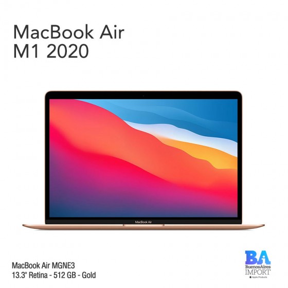 MacBook Air 13.3" Retina [MGNE3] M1 Chip i8 512 GB - Gold