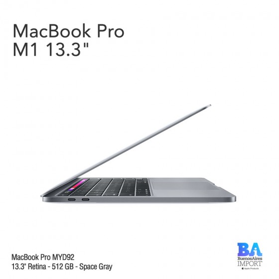 MacBook Pro 13.3" Retina [MYD92] M1 Chip 512 GB - Space Gray