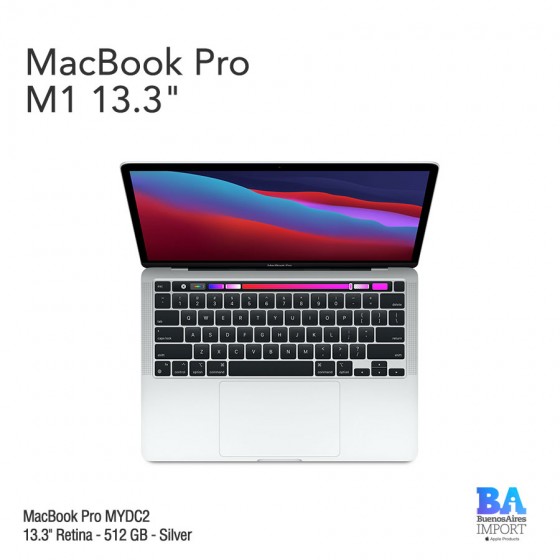 MacBook Pro 13.3" Retina [MYDC2] M1 Chip 512 GB - Silver