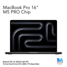 Macbook PRO 16" (MGEC4) M5 PRO 18-Core Chip 20-Core GPU /48GB /1TB /Space Black