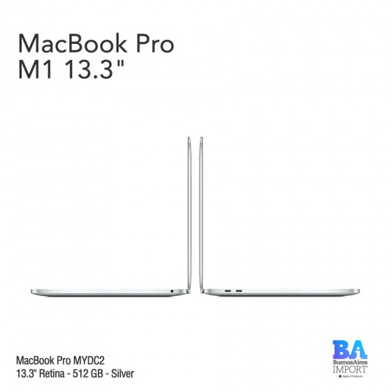 MacBook Pro 13.3" Retina [MYDC2] M1 Chip 512 GB - Silver