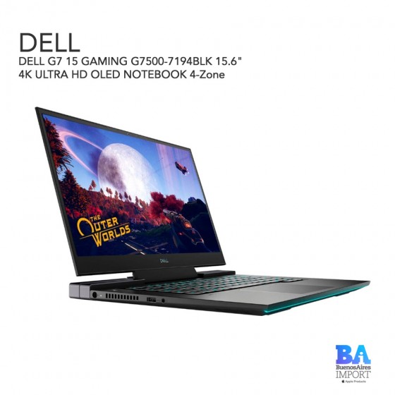 DELL G7 15 GAMING G7500-7194BLK 15.6" 4K ULTRA HD OLED NOTEBOOK 4-Zone RGB Keyboard BLACK