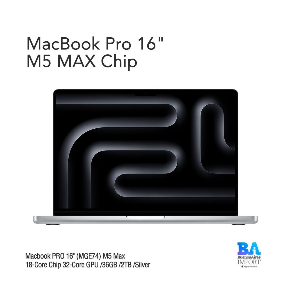 Macbook PRO 16" (MGE74) M5 Max 18-Core Chip 32-Core GPU /36GB /2TB /Silver