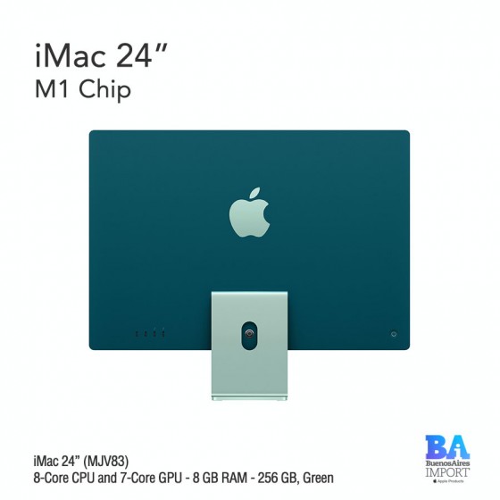 iMac 24" M1 Chip (MJV83) with 8-Core CPU and 7-Core GPU 256 GB, GREEN