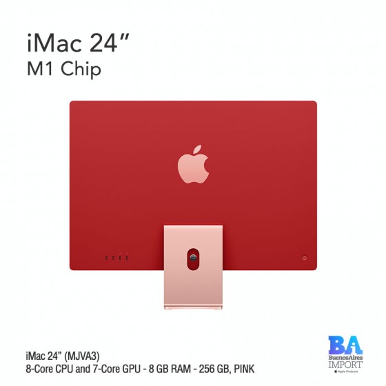 iMac 24" M1 Chip (MJVA3) with 8-Core CPU and 7-Core GPU 256 GB, PINK