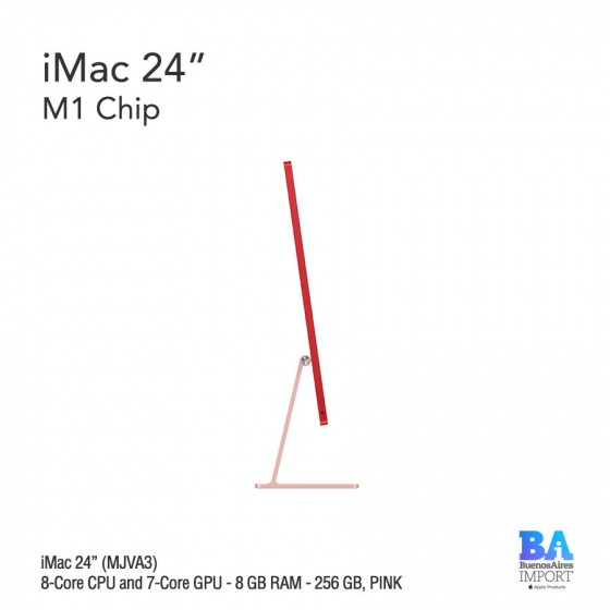 iMac 24" M1 Chip (MJVA3) with 8-Core CPU and 7-Core GPU 256 GB, PINK