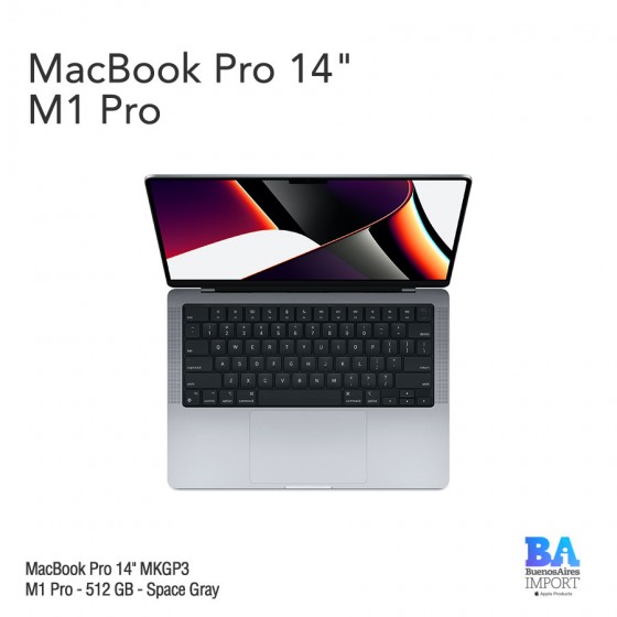 Macbook Pro 14" [MKGP3] M1 Pro - 512 GB - Space Gray