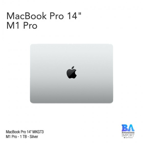 Macbook Pro 14" [MKGT3] M1 Pro - 1 TB - Silver