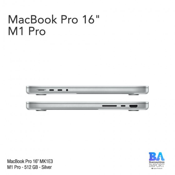 Macbook Pro 16" [MK1E3] M1 Pro - 512 GB - Silver
