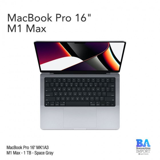 Macbook Pro 16" [MK1A3] M1 Max - 1 TB - Space Gray