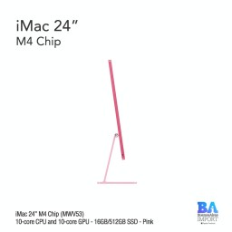 iMac 24" M4 Chip (MWV53) with 10-core CPU and 10-core GPU - 16GB/512GB SSD - Pink