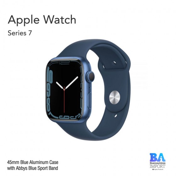 Apple Watch 45mm [SERIES 7] Blue Aluminum Case with Abbys Blue Sport Band