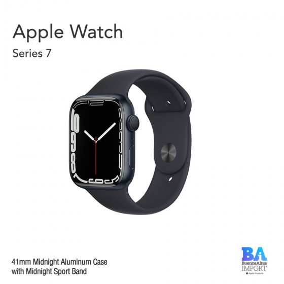 Apple Watch 41mm [SERIES 7] Midnight Aluminum Case with Midnight Sport Band
