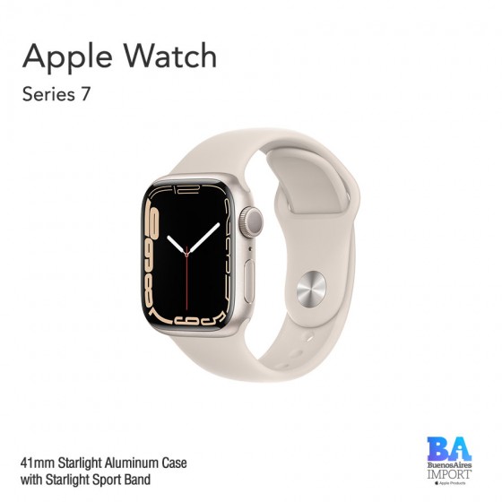 Apple Watch 41mm [SERIES 7] Starlight Aluminum Case with Starlight Sport Band