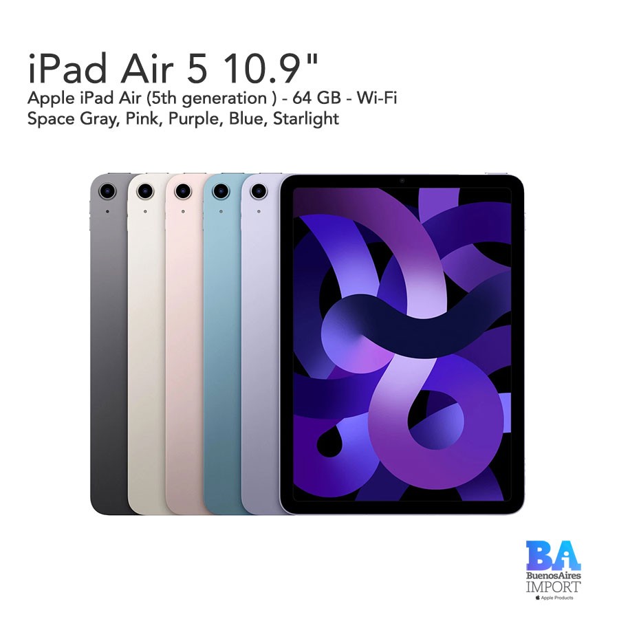 iPad Air 5 10.9 WiFi 64 GB purpura