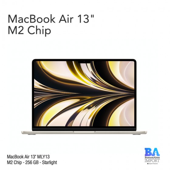 MacBook Air 13.6" Retina [MLY13] M2 Chip 256 GB - Starlight