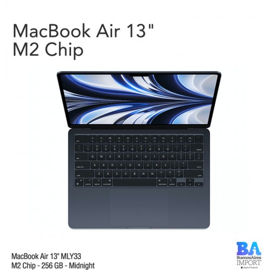 MacBook Air 13.6" Retina [MLY33] M2 Chip 256 GB - Midnight