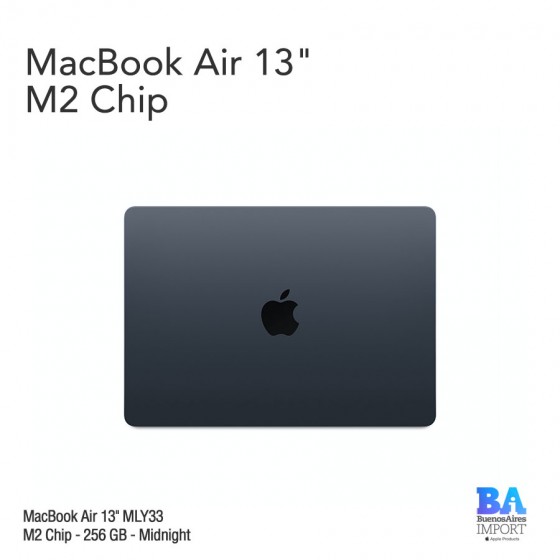 MacBook Air 13.6" Retina [MLY33] M2 Chip 256 GB - Midnight