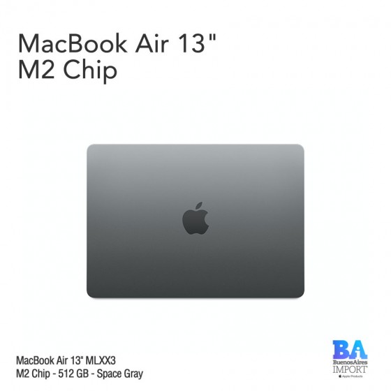 MacBook Air 13.6" Retina [MLXX3] M2 Chip 512 GB - Space Gray