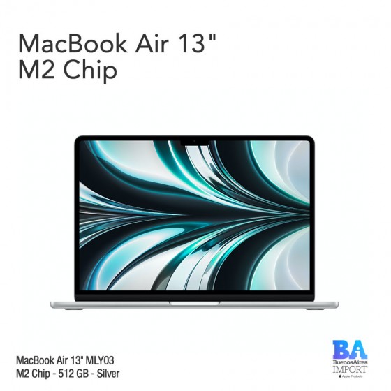 MacBook Air 13.6" Retina [MLY03] M2 Chip 512 GB - Silver