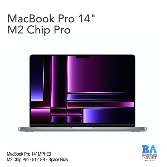 Macbook Pro 14" [MPHE3] M2 Pro - 512 GB - Space Gray